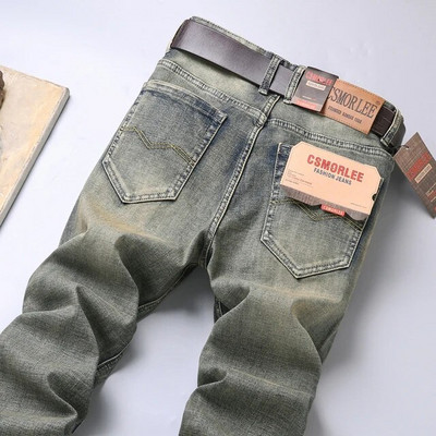 2023, blugi pentru bărbați noi, de modă, de afaceri, casual, stretch, subțiri, pantaloni clasici, pantaloni din denim, pentru bărbați, negru, albastru