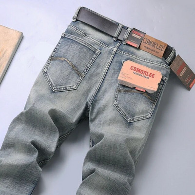 2023, blugi pentru bărbați noi, de modă, de afaceri, casual, stretch, subțiri, pantaloni clasici, pantaloni din denim, pentru bărbați, negru, albastru