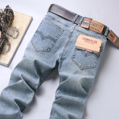2023, blugi pentru bărbați noi, de modă, de afaceri, casual, stretch, subțiri, pantaloni clasici, pantaloni din denim, pentru bărbați, negru, albastru