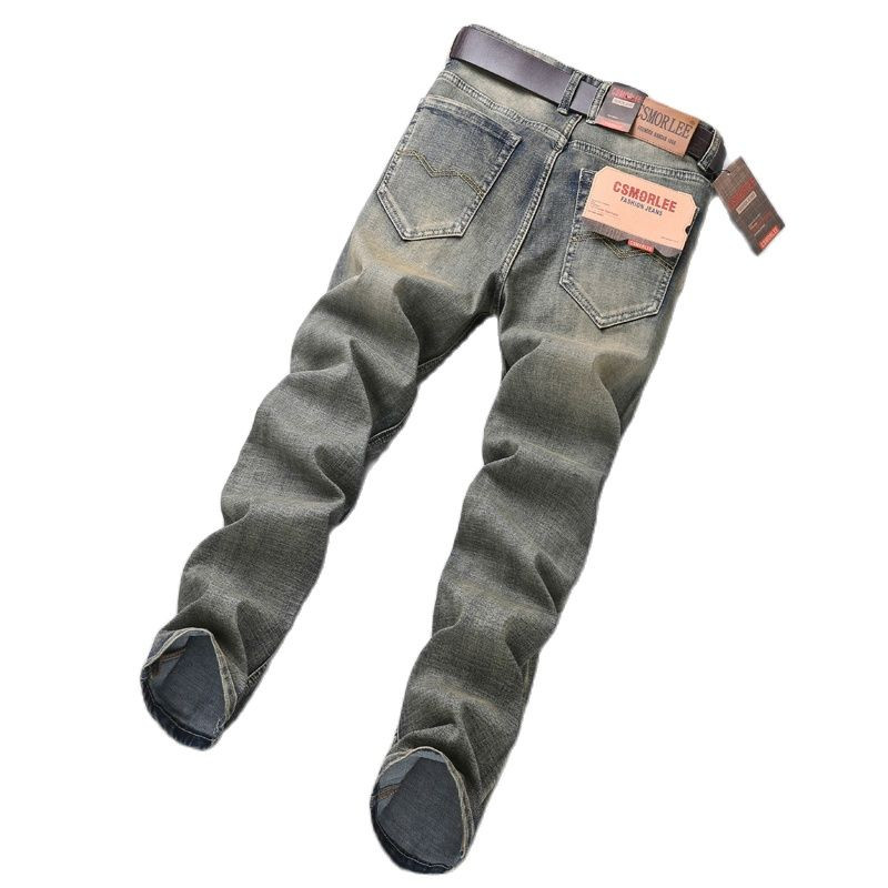 2023 Νέα Ανδρικά Μόδα Τζιν Επιχειρηματικό Casual Stretch Λεπτό Τζιν Κλασικό Παντελόνι Τζιν Ανδρικό Μαύρο Μπλε