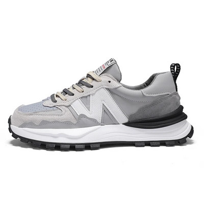 Új márka Férfi futócipők Kényelmes kocogócipők Design bőr tornacipők Légáteresztő sportcipők Sportos edzőcipők