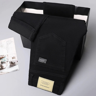 3 culori de toamnă, îmbrăcăminte nouă pentru bărbați, blugi subțiri, de modă maro, de afaceri, ocazional, pantaloni elastici din denim, pantaloni de marcă masculină