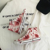 Graffiti Bărbați Pantofi de pânză Y2k pictați manual Darkness Vintage Casual Pantofi respirabili Moda femei amuzant Atletic Încălțăminte nouă