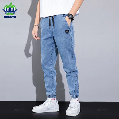 Jesenné a zimné modré cargo džínsy pre mužov, streetwear džínsy, tepláky, vrecovité háremové džínsy, pánske, nadrozmerné, veľká veľkosť 4, 5, 6, 7XL, 8XL