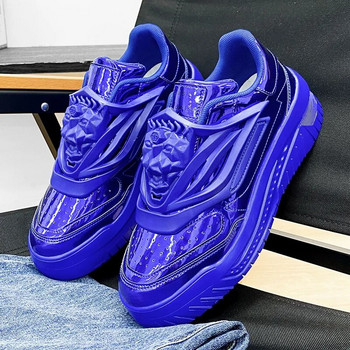 Мъжки модни маратонки Вулканизирани обувки Hombre Блестящи ежедневни тенис луксозни обувки Маратонки на дебела платформа Удобни Zapatillas Нови
