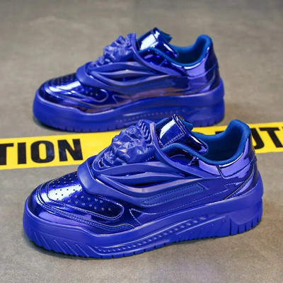 Ανδρικά Μόδα Αθλητικά Παπούτσια Βουλκανιζέ Παπούτσια Hombre Shiny Casual Tenis Luxury Παπούτσια Χοντής Πλατφόρμας Άνετα Zapatillas Νέο