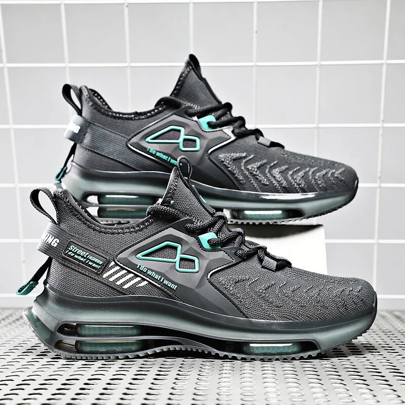 Nové pánske tenisky, módne ležérne bežecké topánky, pohodlné vonkajšie tenisové topánky s vzduchovým vankúšom, vyššia prémiová basketbalová obuv