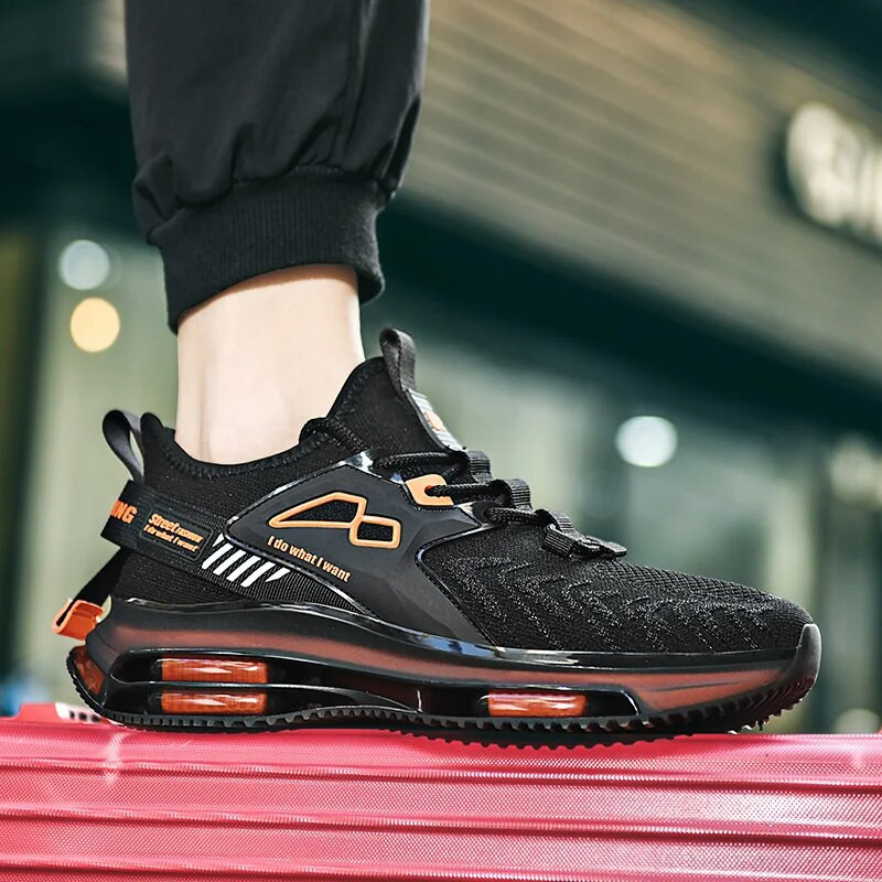 Nové pánske tenisky, módne ležérne bežecké topánky, pohodlné vonkajšie tenisové topánky s vzduchovým vankúšom, vyššia prémiová basketbalová obuv