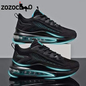 Pánske vulkanizované topánky zo sieťoviny, priedušné, bežecké, športové, pohodlné, ležérne, ľahké, mäkké, so zvyšujúcim sa podrážkou, tenisky