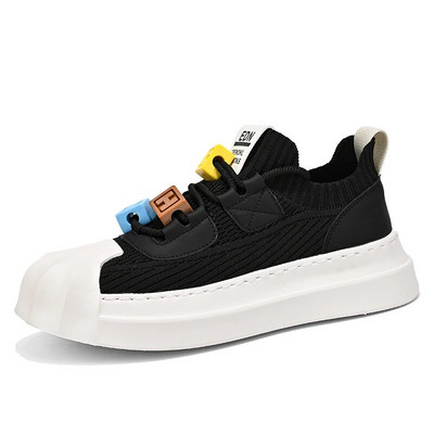 2023 m. dizaineris Shell drobė Batai Vyriški Harajuku Smėlio spalvos Kasdieniai sportbačiai Vyriški Gatvės hiphopo sportbačiai Suvarstomi vulkanizuoti batai Vyras