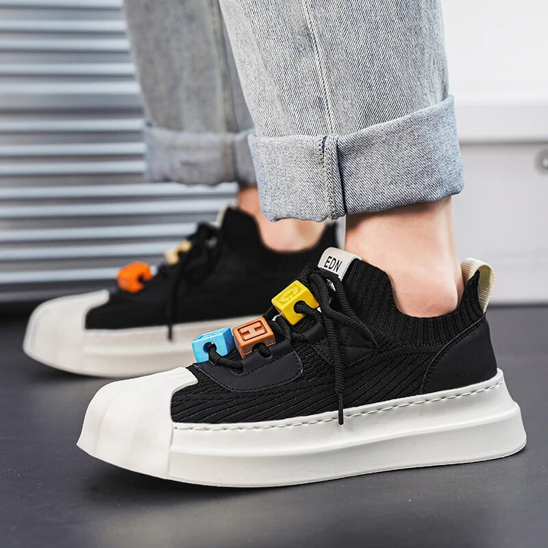 2023 m. dizaineris Shell drobė Batai Vyriški Harajuku Smėlio spalvos Kasdieniai sportbačiai Vyriški Gatvės hiphopo sportbačiai Suvarstomi vulkanizuoti batai Vyras