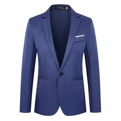 Jachete de costum formal pentru bărbați Uniforme de afaceri Blazer de lucru Topuri Solid Regular Slim Fit Costum de nuntă alb pentru bărbați Sacou blazer