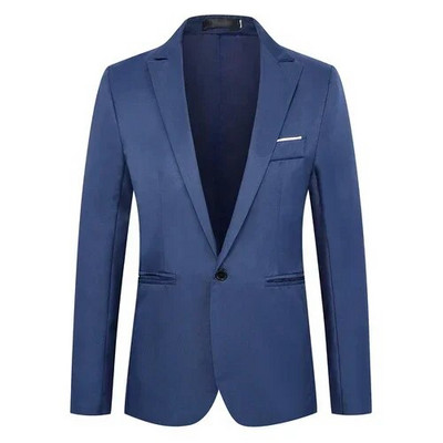 Jachete de costum formal pentru bărbați Uniforme de afaceri Blazer de lucru Topuri Solid Regular Slim Fit Costum de nuntă alb pentru bărbați Sacou blazer