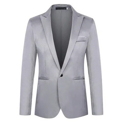 Jachete de costum formal pentru bărbați Uniforme de afaceri Blazer de lucru Topuri Solid Regular Slim Fit Costum de nuntă alb pentru bărbați Sacou blazer