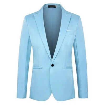 Jachete de costum formal pentru bărbați Uniforme de afaceri Blazer de lucru Topuri Solid Regular Slim Fit Costum de nuntă alb pentru bărbați Sacou blazer