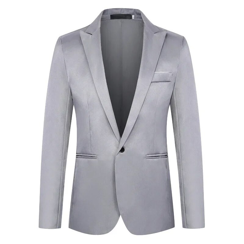 Jachete de costum formal pentru bărbați Uniforme de afaceri Blazer de lucru Topuri Solid Regular Slim Fit Costum de nuntă alb pentru bărbați Sacou blazer
