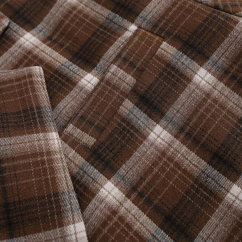 Costum pentru bărbați și femei Paltoane în carouri Vintage retro Casual primăvară și toamnă largi Îmbrăcăminte versatilă Blazere retro