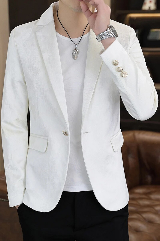 Sacouri pentru bărbați de primăvară 2024, la modă, cu imprimeu fluture, sacou pentru bărbați, slim fit, ocazional, îmbrăcăminte de stradă socială.