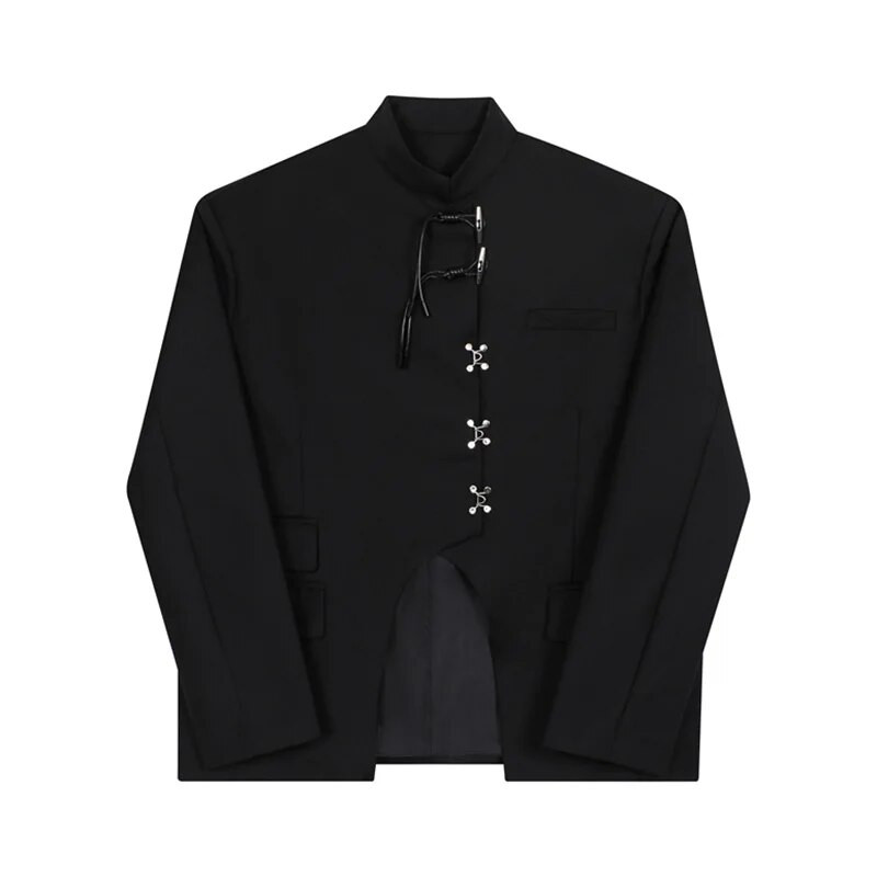 LUZHEN 2024, la modă, la modă, cu tivul asimetric, original, subțire, chinezească, haină de costum pentru bărbați, frumos, elegant, elegant, pentru stradă, nou 407c40