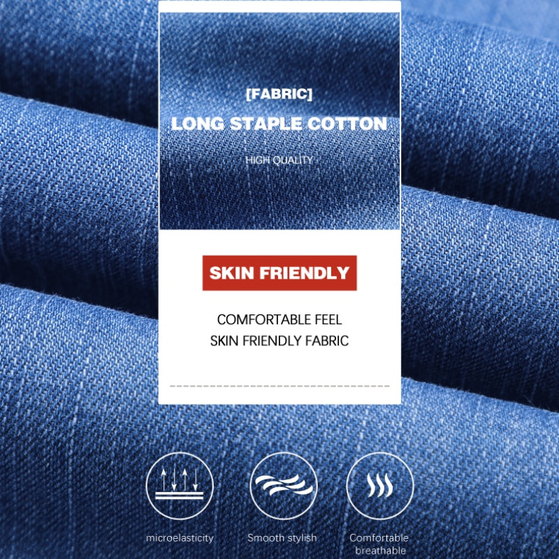 Λεπτό ή χοντρό υλικό 2023 Νέο ανδρικό ίσιο πολυτελές τζιν Business Leisure Κλασικό ελαστικό μαλακό παντελόνι Ανδρικό τζιν παντελόνι