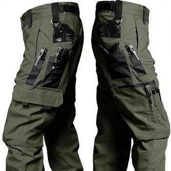 Ανδρικό παντελόνι Cargo Παντελόνι εργασίας με πολλές τσέπες Casual Tactical Παντελόνι Ανδρικό ίσιο φθινόπωρο Παντελόνι που αντιστέκεται στη φθορά