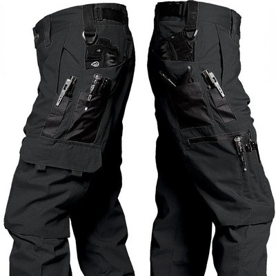 Pantaloni cargo pentru bărbați Pantaloni de lucru cu buzunare multiple Pantaloni tactici casual Îmbrăcăminte de exterior pentru bărbați Pantaloni rezistenți la uzură, drepti, toamnă și iarnă