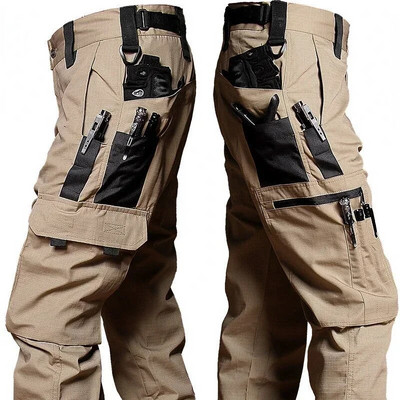 Pantaloni cargo pentru bărbați Pantaloni de lucru cu buzunare multiple Pantaloni tactici casual Îmbrăcăminte de exterior pentru bărbați Pantaloni rezistenți la uzură, drepti, toamnă și iarnă