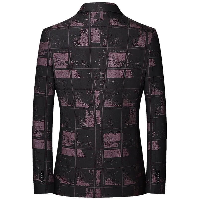 Kórejské módne pánske saká Jar Jeseň Spoločenský Príležitostný Mužský Blazer Slim Single breast Plaid Suit Jacket Osobnosť Suit Muž