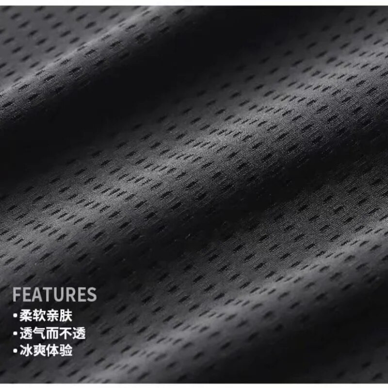 Vyriškos vasarinės ledinės šilko kelnės tinklelio kvėpuojančios laisvalaikio plonos greitai džiūstančios kelnės Laisvos elastingos pėdos kelnės Sportinės fitneso kelnės