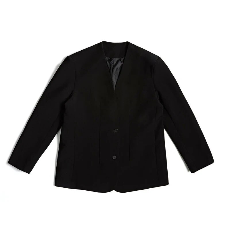 LUZHEN 2024 de primăvară nouă modă coreeană elegantă sacouri haine bărbați umeri la modă fără gât Frumos costum jachete haine 89b0f3