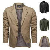 Sacouri noi pentru bărbați, primăvară, toamnă, bumbac pur, solid, casual, elegant, pentru bărbați, îmbrăcăminte vintage, îmbrăcăminte exterioară, jachetă, haină, haină de stradă