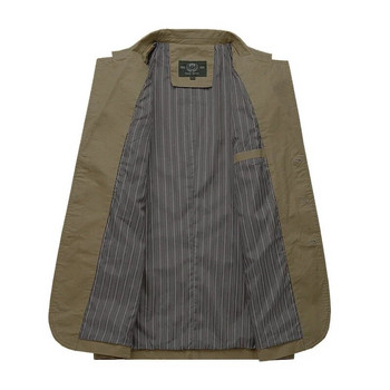Νέα ανδρικά σακάκια Ανδρικά Ανοιξιάτικα φθινοπωρινά καθαρά βαμβακερά συμπαγή casual κομψά vintage ανδρικά ρούχα Εξωτερικά ενδύματα Κοστούμι σακάκι παλτό Streetwear
