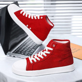 2022, pantofi de pânză înalți, pentru bărbați, confortabili, ușori, vulcanizați, mărimea 39-46, pantofi plati, ocazional, pantofi pentru bărbați