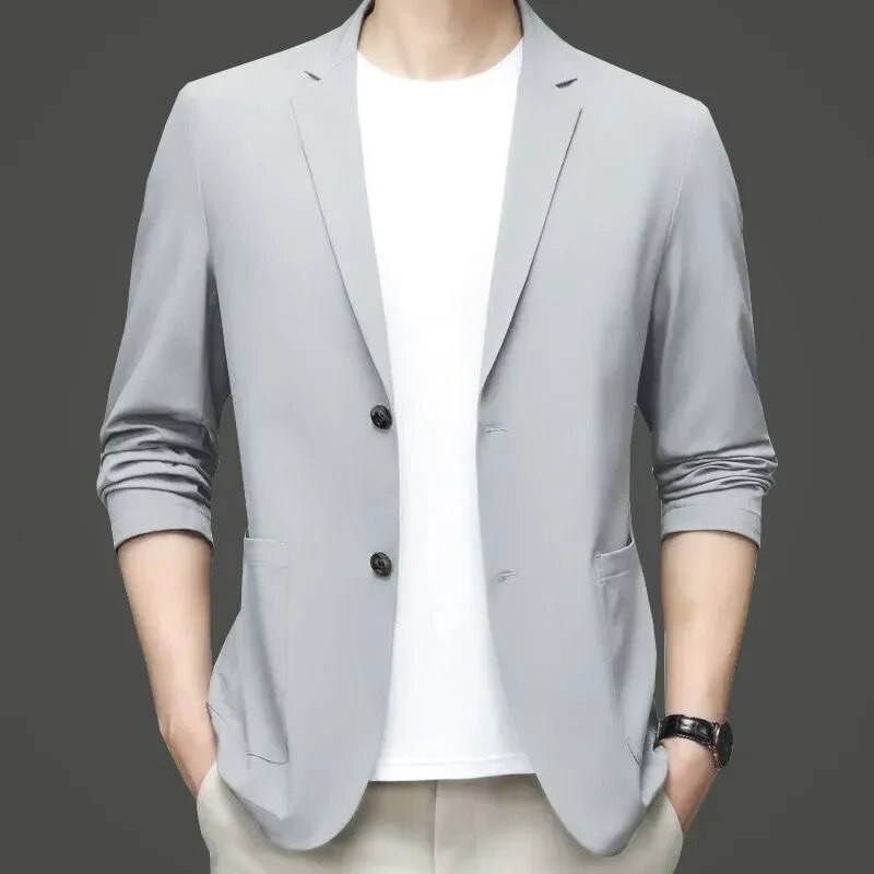 Verslo laisvalaikio dizainerio paltai Vyriški Vasariniai ploni švarkai Kostiumo striukės Nauji Vyriški pavasariniai formalūs drabužiai Slim Fit Blazers Striukės Dydis 4X