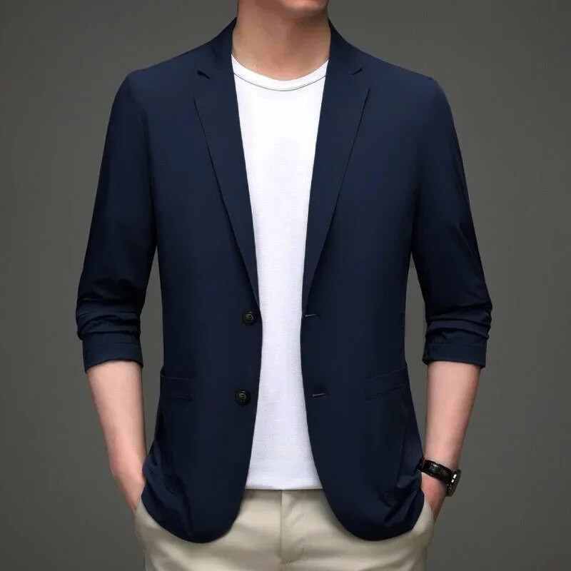 Verslo laisvalaikio dizainerio paltai Vyriški Vasariniai ploni švarkai Kostiumo striukės Nauji Vyriški pavasariniai formalūs drabužiai Slim Fit Blazers Striukės Dydis 4X