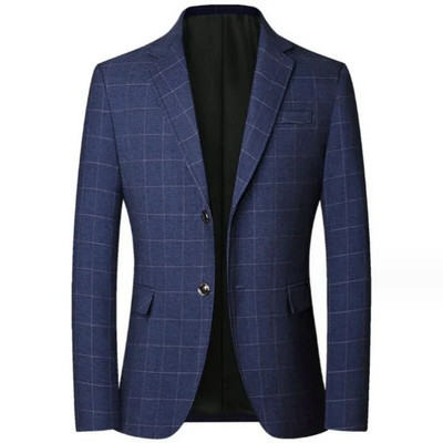 Άνοιξη φθινόπωρο 2024 Ανδρικό casual high-end μόδα casual νεανικό και μεσήλικα ριγέ τζάκετ blazer μεγάλου μεγέθους M-4XL