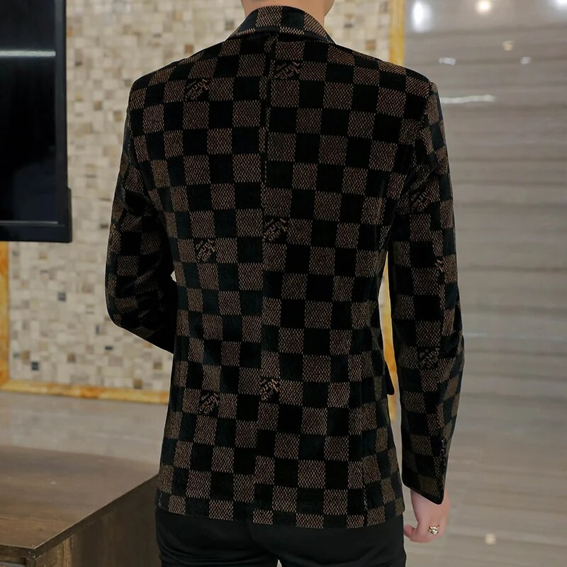 Blazer de înaltă calitate, ediție coreeană pentru bărbați, la modă, elegantă, la modă, ocazional de afaceri, premium, simplu, costum de domn, jachetă montată