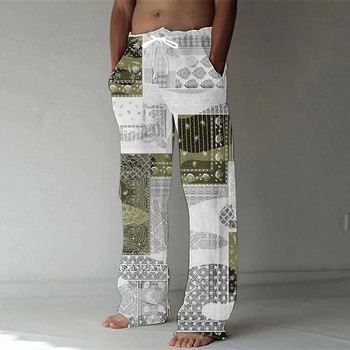 Άνοιξη/Καλοκαίρι 2023 Fashion Flower 3D Digital Printing Ανδρικό παντελόνι από μπαμπού από βαμβάκι Casual Quick Dry Dance Yoga Pants 5XL