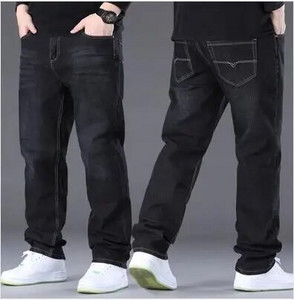 Blugi marimi mari 28-50 pentru bărbați, albaștri și negri, pot alege pantaloni mici din denim stretch Pantaloni casual de afaceri
