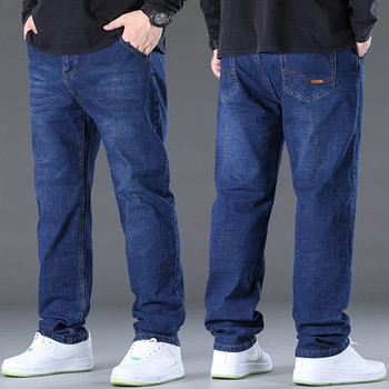 Μεγάλο μέγεθος 28-50 τζιν Ανδρικό μπλε και μαύρο μπορεί να επιλέξει μικρό τέντωμα τζιν παντελόνι Business casual παντελόνι