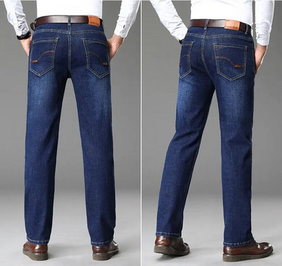 Blugi marimi mari 28-50 pentru bărbați, albaștri și negri, pot alege pantaloni mici din denim stretch Pantaloni casual de afaceri