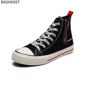 Pánske ležérne topánky na platforme, vysoké tenisky, vulkanizované topánky pre mužov 2024, plátené topánky, pánske topánky