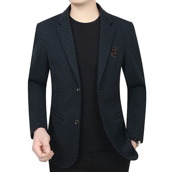 2023 Модно красиво костюмно палто, висококачествен съвпадащ мъжки бутиков висок клас за свободното време, тънък джентълменски костюм от туид, горен мъжки блейзър