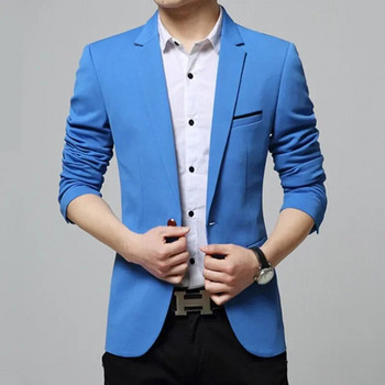 Корейска мода Мъжко облекло Ежедневен мъжки костюм Свободно ежедневно яке Тенденция Големи едноредни блейзъри