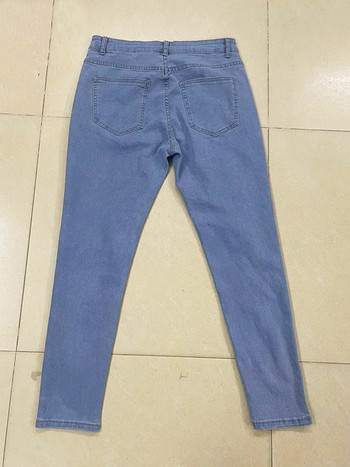 Ανδρικό παντελόνι Sky Blue Skinny Jeans Ανδρικές γρατσουνιές Stretch Casual Slim Fit τζιν μολύβι Ανδρικό παντελόνι καθαρό χρώμα ελαστικό τζιν Streetwear
