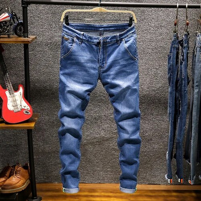Blugi skinny de designer de modă de tip boutique, pantaloni casual elastici din denim pentru bărbați, pantaloni de jogging, blugi casual drepti pentru bărbați, pentru ciclism