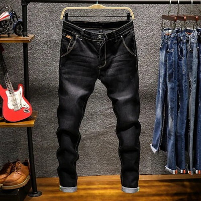 Blugi skinny de designer de modă de tip boutique, pantaloni casual elastici din denim pentru bărbați, pantaloni de jogging, blugi casual drepti pentru bărbați, pentru ciclism