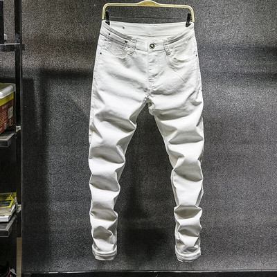 Blugi skinny de designer de modă de tip boutique, pantaloni casual elastici din denim pentru bărbați, pantaloni de jogging, blugi casual drepti pentru bărbați, pentru ciclism