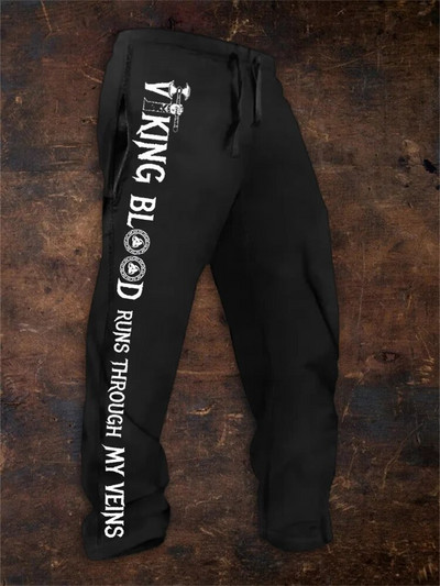 Pantaloni de sport ocazional, de epocă, imprimați 3D, pentru bărbați, cu șnur, talie elastică, pentru îmbrăcăminte sportivă confortabilă, respirabilă