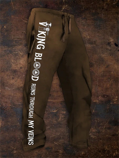 Pantaloni de sport ocazional, de epocă, imprimați 3D, pentru bărbați, cu șnur, talie elastică, pentru îmbrăcăminte sportivă confortabilă, respirabilă